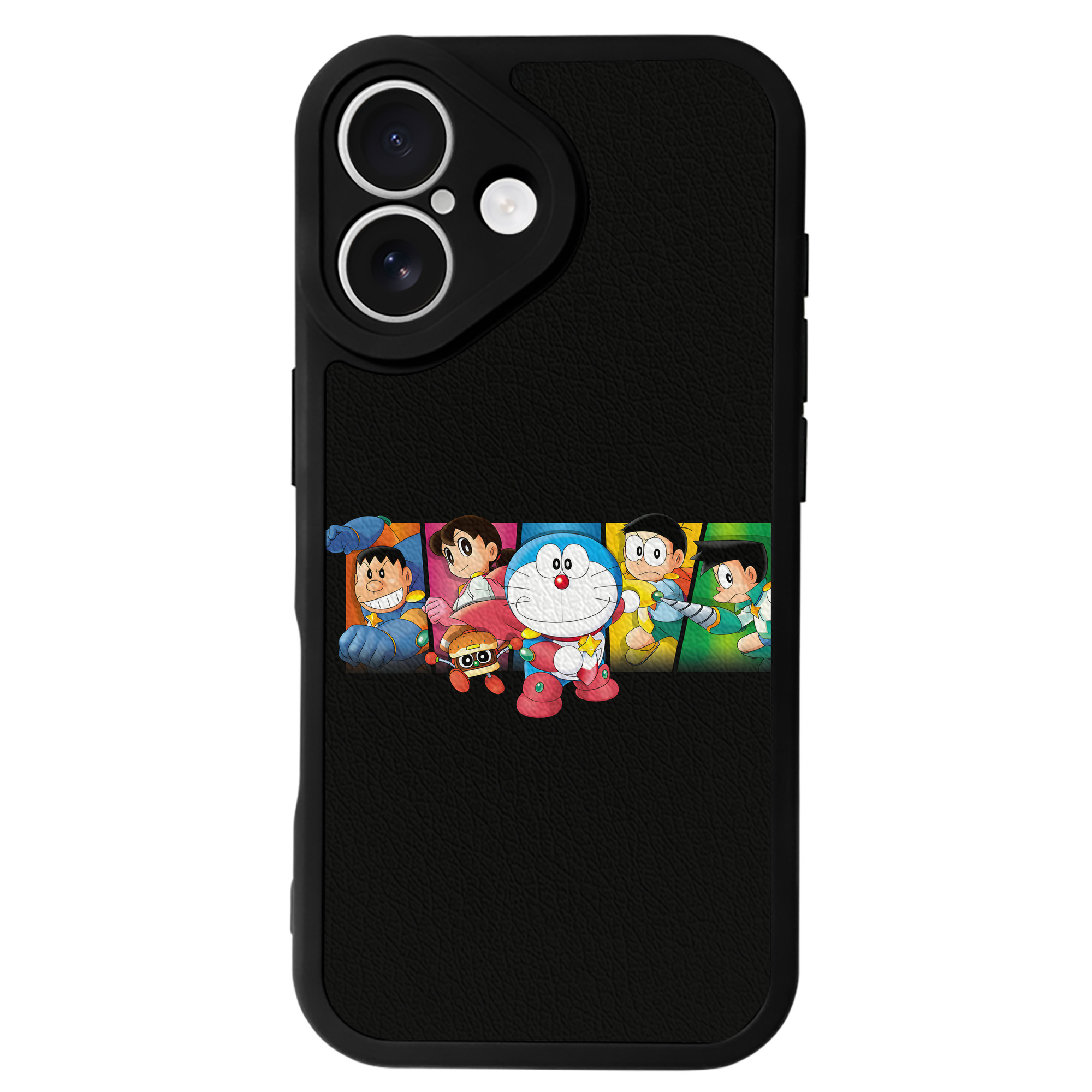 （画像用） ドラえもん Doraemon 【iPhone 16シリーズ対応】シリコンスマホケース（レザー調） 材質：シリコン